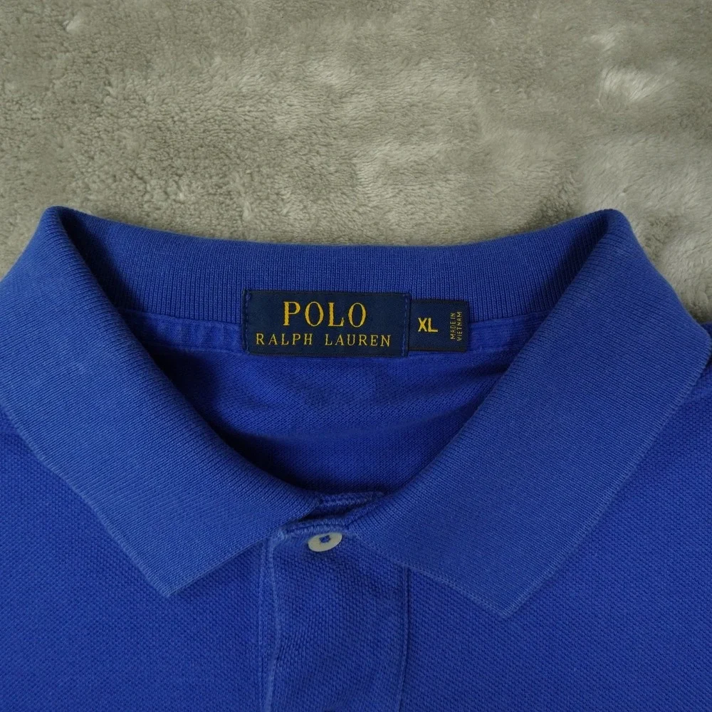 Polo Ralph Lauren Polo Shirt Men's XL Blue Preppy Golf Nautical Short Sleeve